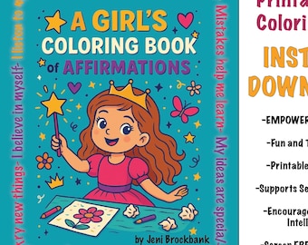 Girls Coloring Book of Affirmations Ages 4-8