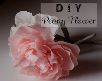 Peony Template and FREE VIDEO Instructions- (pdf, svg & dxf files) Flower Making