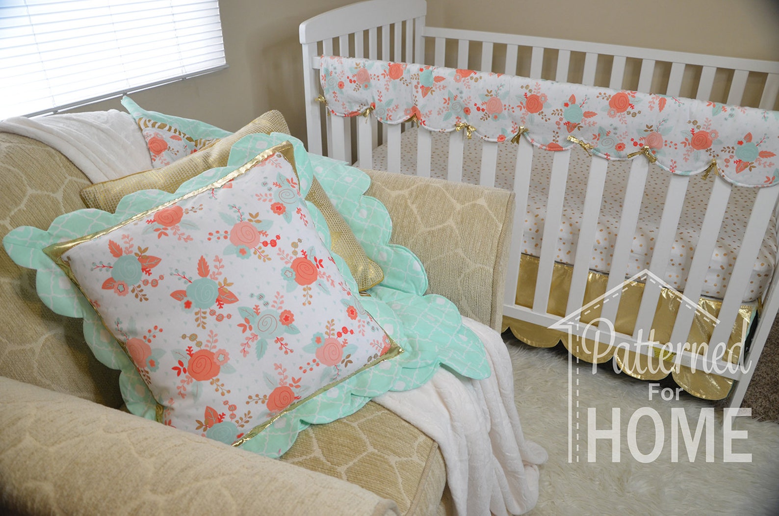 Scalloped Crib Rail Cover PDF Sewing Pattern With VIDEO Etsy