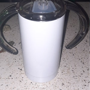 2 lid /1 lid Straight 12oz Kids Sublimation Sippy Cup RTS!!!!