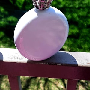 Sublimation Bling Rhinestone, Gold Crown, Silver Crown 5oz Round Wine Flask RTS!!!!