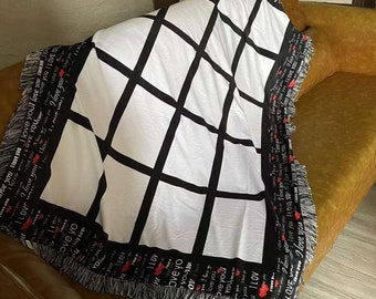 9, 15, 20 Panel &quot;I Love You&quot; Sublimation Blanket
