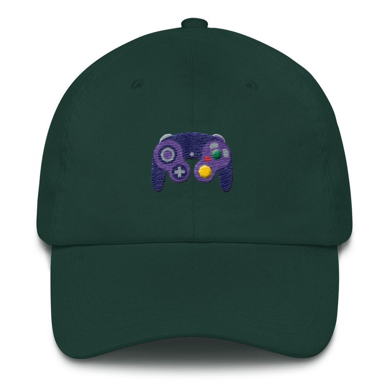 Game Cube Dad Hat Gamecube Controller Strapback Hat Etsy