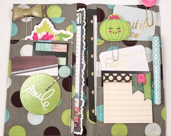 CUSTOM Pockee Insert for Cashier(No 7), Standard(No 6) or B6 (No 5)/Fauxdori/Fabric Travelers Notebook Insert/Midori Planner Inserts