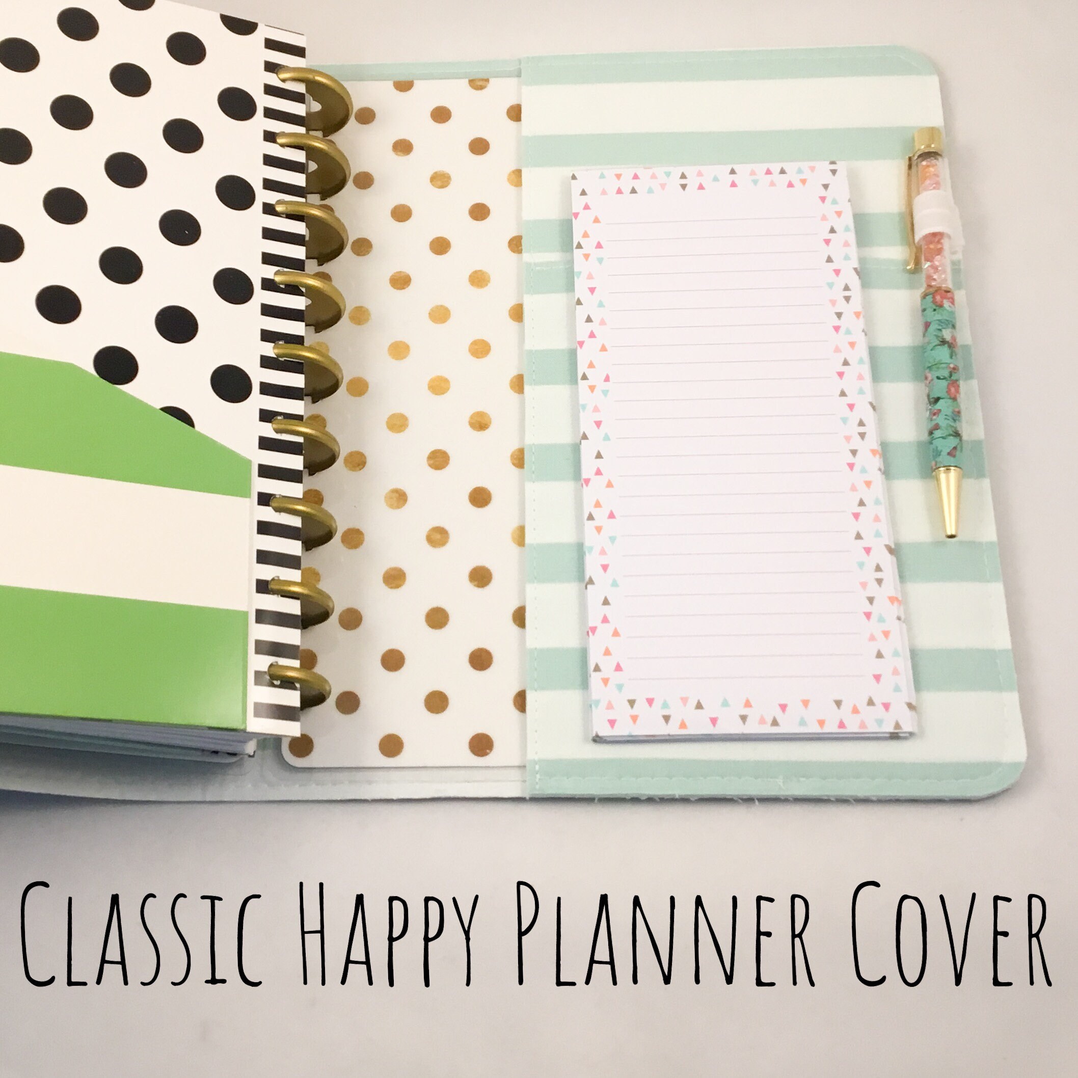 Happy Planner Disc Planner Fabric Cover combined with Etsy