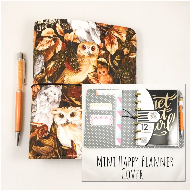 Mini Happy Planner Fabric Cover for Disc Bound Planners Custom Etsy