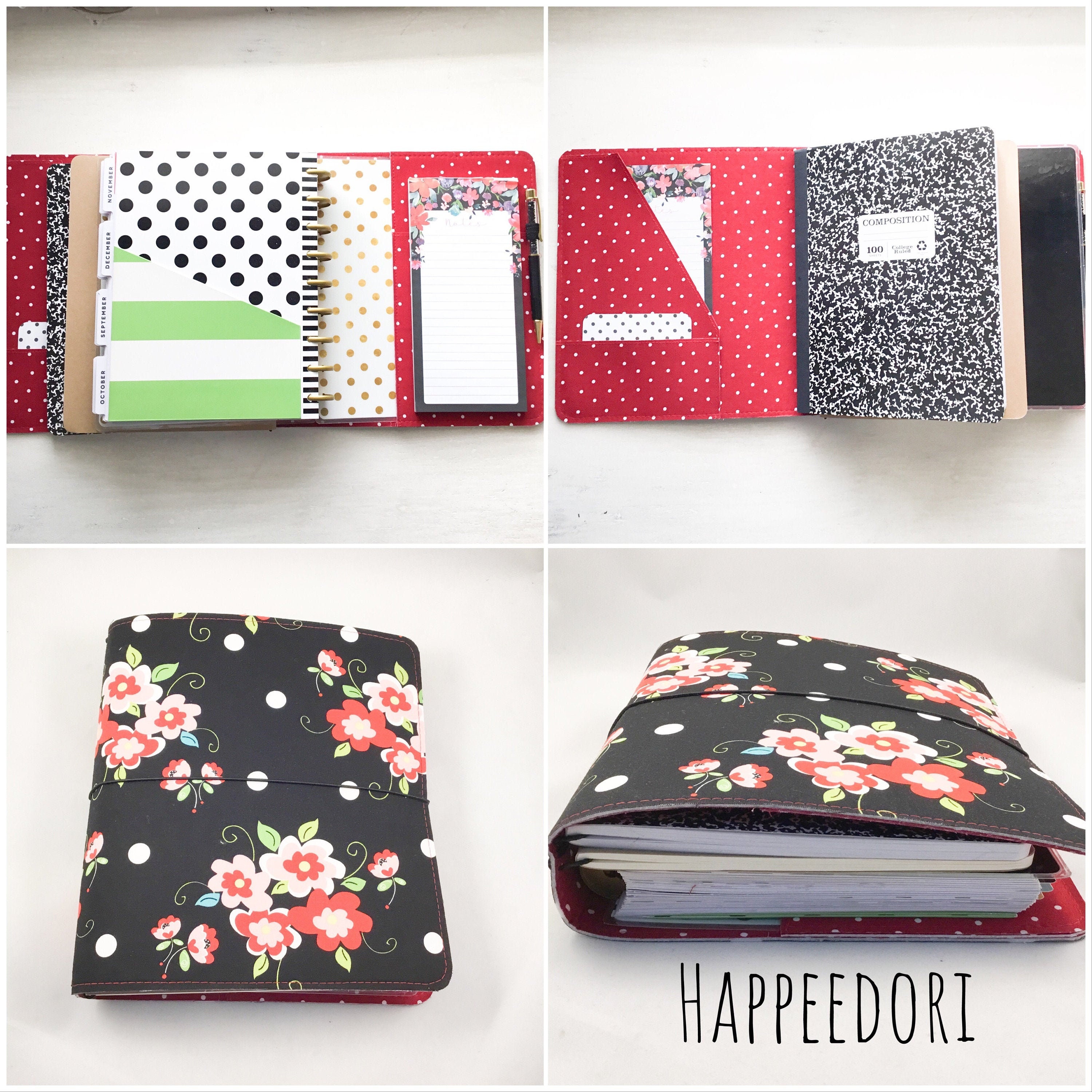 Happy Planner Disc Planner Fabric Cover combined with Etsy