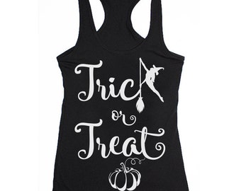 Camiseta sin mangas de pole dance Trick or Treat Halloween Mezcla de algodón de pole dance. tanque de pole dance para mujer. tanque de poste. Camiseta sin mangas de baile en barra. aptitud del poste