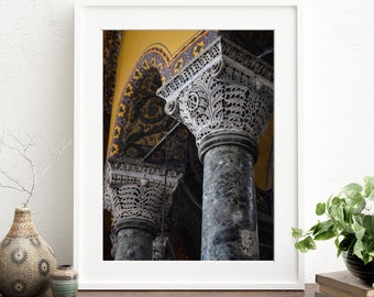 Istanbul photography, Hagia Sophia wall print, Turkey architectural wall art, Turkish home decor, global design style