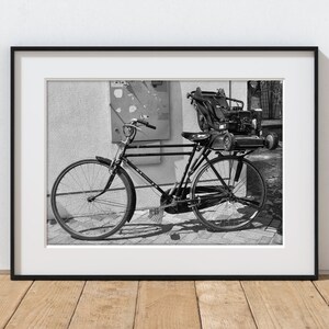 Dubai Bicycle Photography: Black and White Middle East Wall Art