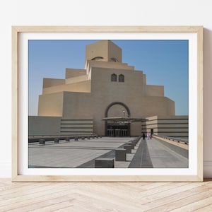 Doha wall art, modern architectural print, Qatar photography, Museum of Islamic Art print, Middle East home decor, I.M. Pei
