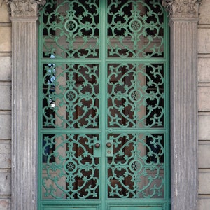 French Quarter door print, New Orleans photography, mint green door photo, Louisiana wall art 5x7 inches