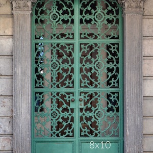 French Quarter door print, New Orleans photography, mint green door photo, Louisiana wall art image 4