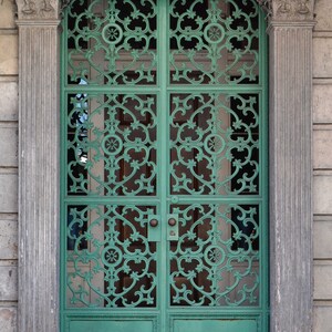 French Quarter door print, New Orleans photography, mint green door photo, Louisiana wall art image 5