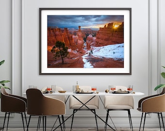 Bryce Canyon Print, Utah National Parks Photo, Large Wall Art, Desert Southwest Photography, Thor's Hammer Sunrise, Fine Art Print