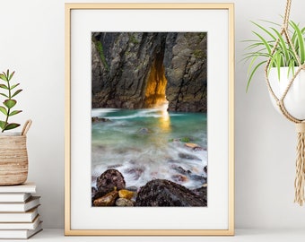 Oregon Coast Photography Print, Large Wall Art, Brookings, Pacific Northwest Nature Photo, Ocean Sunset Sea Arch