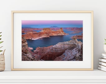 Lake Powell Photography, Large Utah Landscape, Desert Sunset Print, Alstrom Point Canvas, Fine Art Print, Southwest Nature Photography