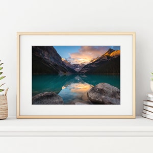 Lake Louise Reflection – Mt. Victoria Photo Print – Banff Canada Wall Art – Canadian Rockies Photography