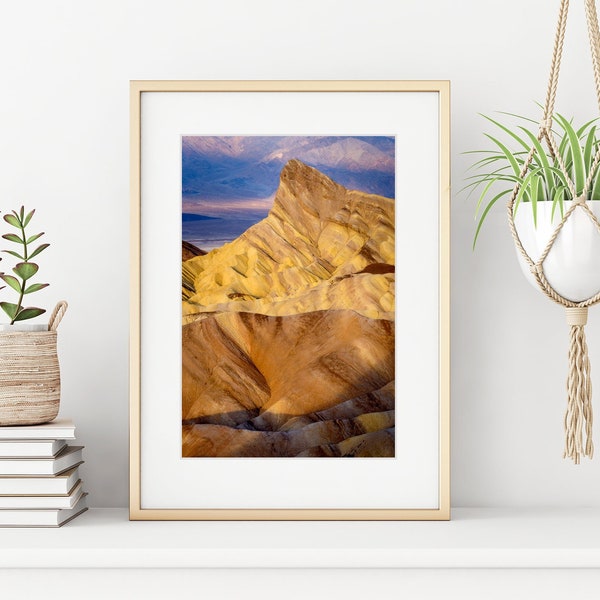 Death Valley Photography, California Desert Print, Zabriskie Point Sunrise Photo, So Cal Fine Art, Desert Decor, Large Limited Edition