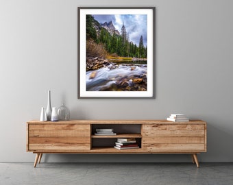 Grand Teton Photography, Large Wyoming Landscape, Fine Art Giclee Print, Mountain Scene Canvas, Cascade Canyon, National Park Art