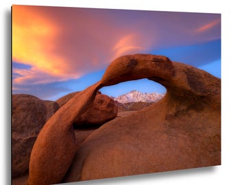 Lone Pine Peak Photo – Mobius Arch Sunrise – California Mountain Print – Eastern Sierra Nevada – Photo on Paper, Canvas, Metal, Acrylic