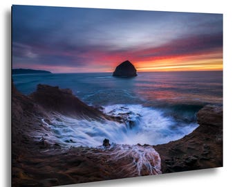 Oregon Coast Photography Print – Coastal Pacific Northwest Landscape Art – Cape Kiwanda Sunset – Photo on Paper, Canvas, Metal, Acrylic