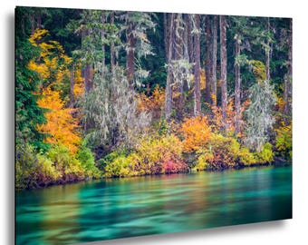 Clear Lake Oregon – PNW Fall Colors Print – Bend Oregon Landscape Photography – Photo on Paper, Canvas, Metal, Acrylic
