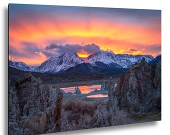 Beautiful Mono Lake Sunset Photography – Mammoth Mountain Art – California Hwy 395 Print – Photo on Paper, Canvas, Metal, Acrylic