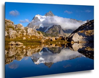 Mount Shuksan Photography – North Cascades Lake Reflection – Washington Nature Print – Photo on Paper, Canvas, Metal, Acrylic