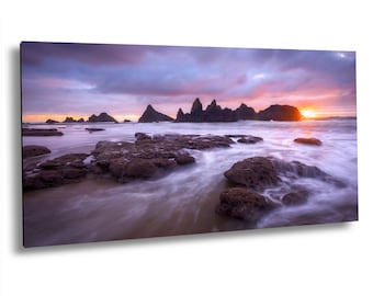 Oregon Coast Sunset Print – Seal Rock Seascape Photography – Pacific Northwest Wall Art – Photo on Paper, Canvas, Metal, Acrylic