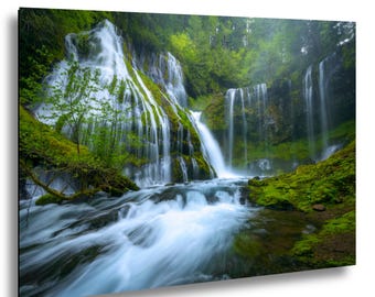 Panther Creek Falls Print – Washington Waterfall Photography – Lush Forest Wall Art – Photo on Paper, Canvas, Metal, Acrylic