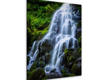 Fairy Falls Photography – Columbia Gorge Waterfall Art – Oregon Landscape Print – Gift for Hikers – Photo on Paper, Canvas, Metal, Acrylic