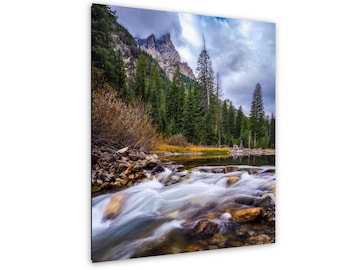 Grand Teton Print – National Park Art – Flowing Water – Cascade Canyon – Photo on Paper, Canvas, Metal, Acrylic