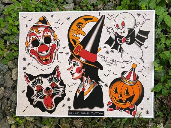 43+ Flash Halloween Tattoo Designs PNG