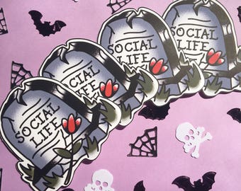 No Social Life Sticker