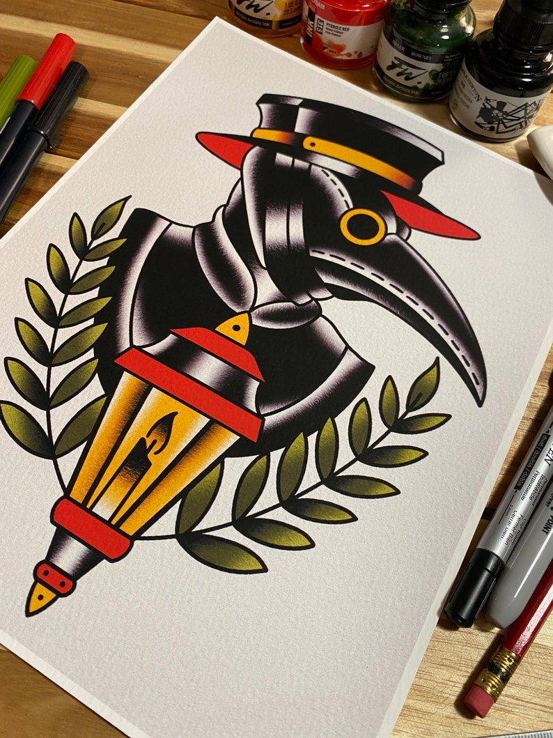 Plague Doctor Print Tattoo Art - Etsy