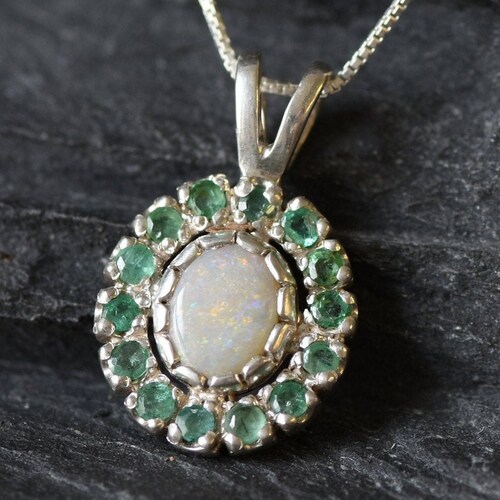 Victorian Opal Pendant Natural Precious 