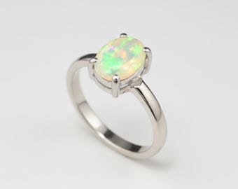 Ethiopian Opal Ring, Opal Ring, Natural Opal, October Birthstone, Promise Ring, Fire Opal Ring, Opal Vintage Ring, October Ring, Silver Ring