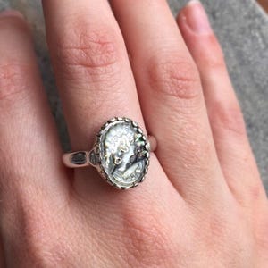 Kameenring, Römischer Ring, Ring aus massivem Silber, Sterlingsilberring, Renaissance-Ring, Römischer Schmuck, Passendes Set, Muschelring, Damenring Bild 1