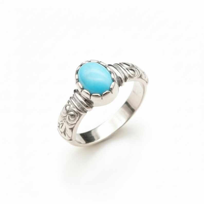 Turquoise Ring, Real Turquoise, Sleeping Beauty Turquoise, Arizona Turquoise, Natural Turquoise, Pure Silver, Solid Silver Ring, Vintage