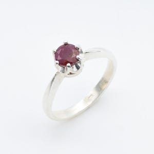 Ruby Ring, Natural Ruby, Ruby Engagement Ring, July Birthstone, Red Ring, Red Ruby Ring, Ruby Promise Ring, July Ring, Solid Silver Ring