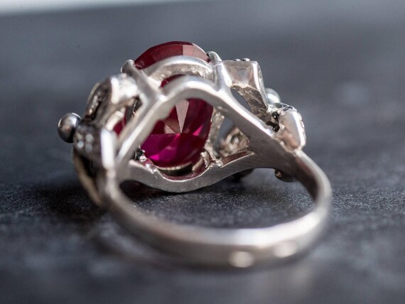 Red ruby silver best sale ring