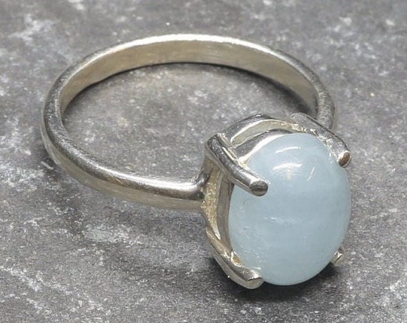 Aqua Blue Calci , Blue Calci Ring , Handmade Ring , Blue Calci , Sterling  Silver 925 , Statement Ring , Indian Jewelry , Best Gift - Etsy | Stone  rings natural, Rings for her, Blue rings