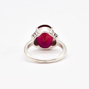 Red Ruby Ring, Created Ruby Ring, Red Tribal Ring, Large Ruby Ring, July Birthstone Ring, Ruby Statement Ring, Vintage Ring, Adina Stone image 9