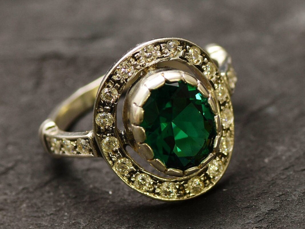 Emerald Ring Antique Ring Vintage Ring Antique Emerald - Etsy Canada