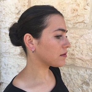 Garnet Earrings, Red Garnet Earrings, Natural Garnet Earrings, Dainty Earring, Red Diamond Earrings, Sterling Silver Earrings, Garnet Studs image 10