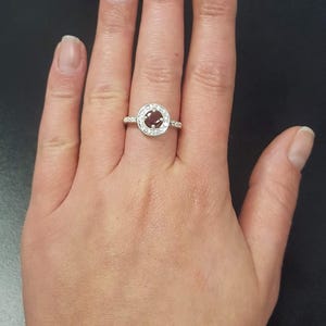 Ruby Ring, Natural Ruby Ring, July Birthstone, Cluster Ring, Red Vintage Ring, Red Ruby Ring, Genuine Ruby Ring, July Ring, 925 Silver Ring image 8
