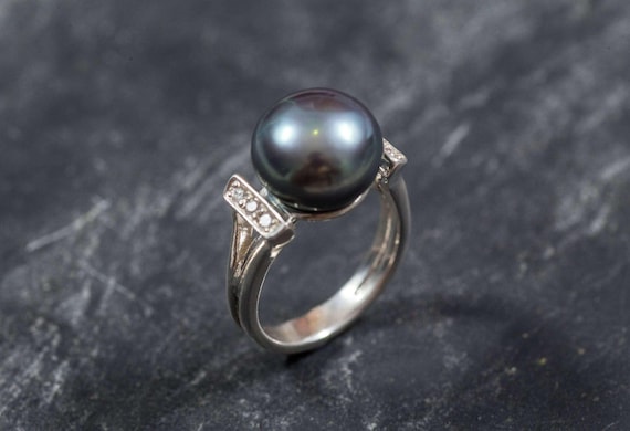 指輪・リング JOHO year and month ring black pearl Black Pearl Ring, Natural Black Pearl, June Birthstone