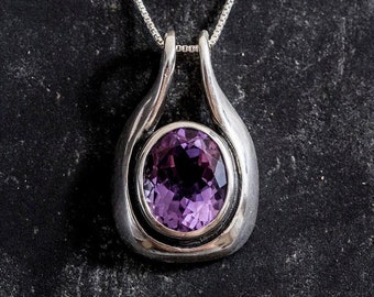 Amethyst Pendant, Natural Amethyst, Purple Pendant, February Birthstone, Unique Pendant, February Pendant, Solid Silver Pendant, Amethyst