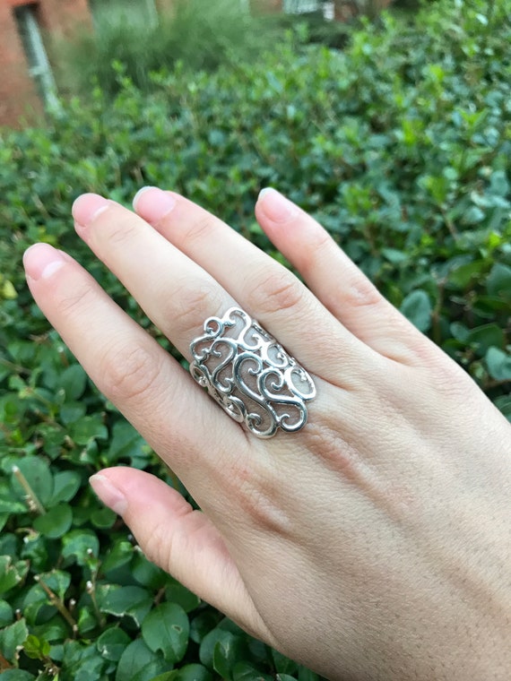 Silver outlet designer ring